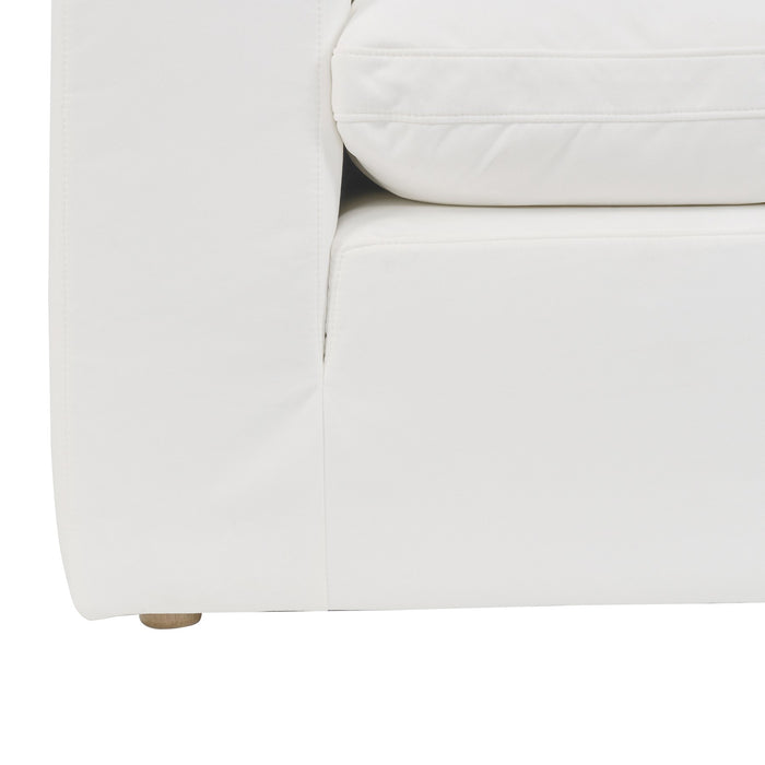 Liberty 51.5" Upholstered Chair and a Half in Pearl