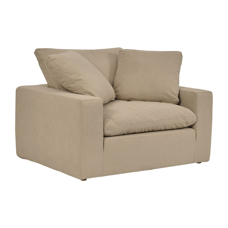 Liberty 51.5" Upholstered Chair and a Half in Sahara Brown - Furniture City (CA)l
