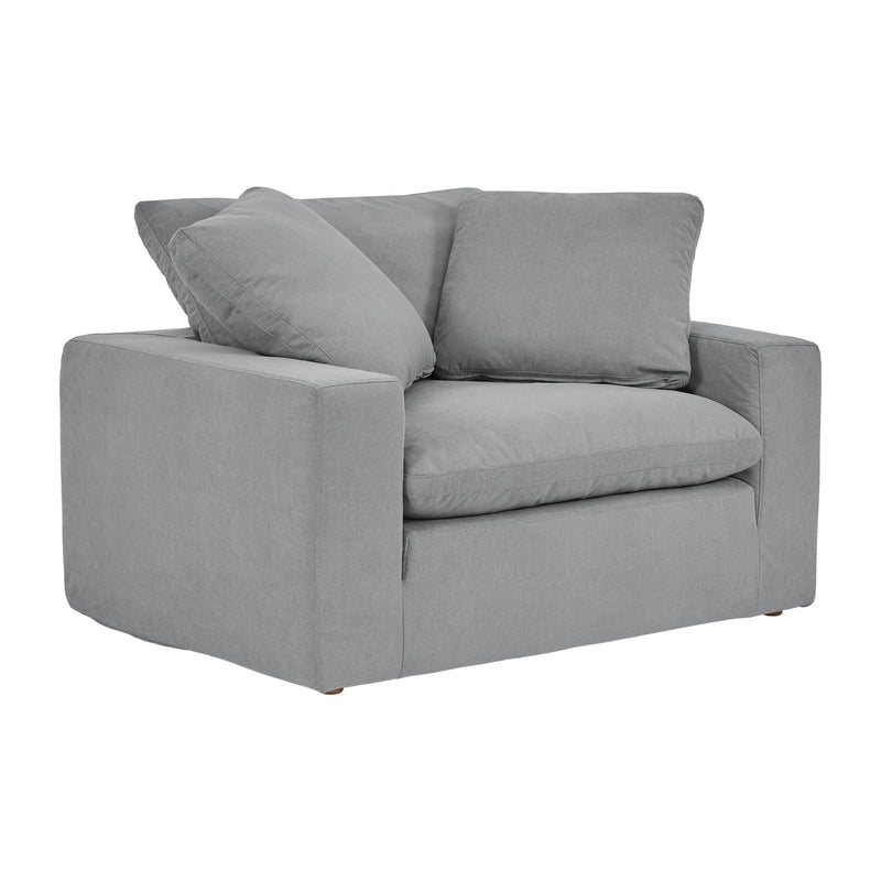 Liberty 51.5" Upholstered Chair and a Half in Slate Gray - Furniture City (CA)l