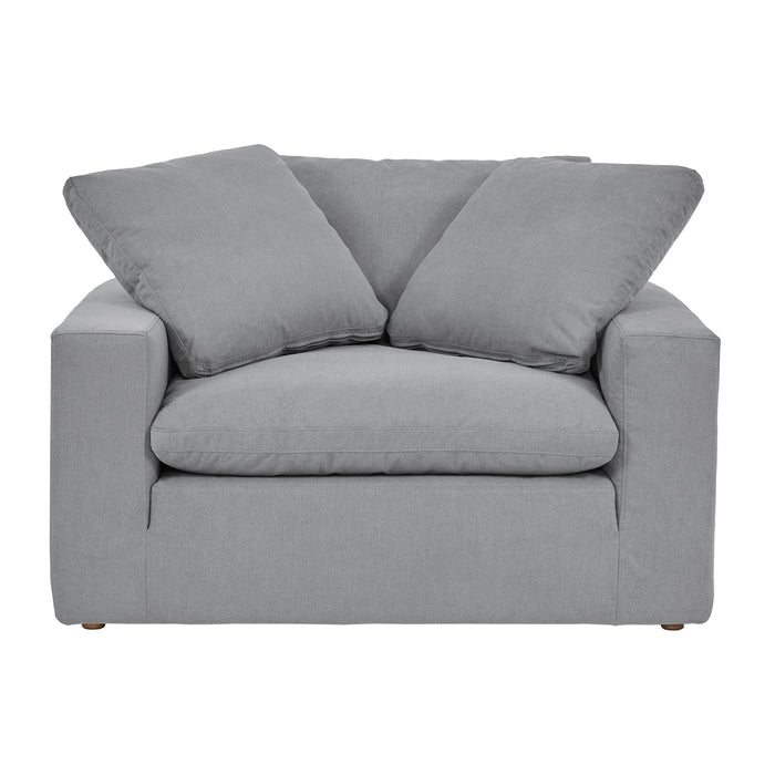 Liberty 51.5" Upholstered Chair and a Half in Slate Gray