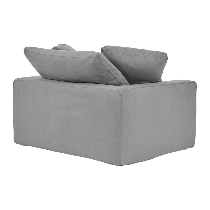 Liberty 51.5" Upholstered Chair and a Half in Slate Gray