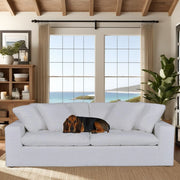 Liberty 96.5" Upholstered Sofa in Pearl - Furniture City (CA)l