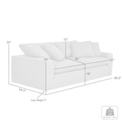 Liberty 96.5" Upholstered Sofa in Sahara Brown - Furniture City (CA)l