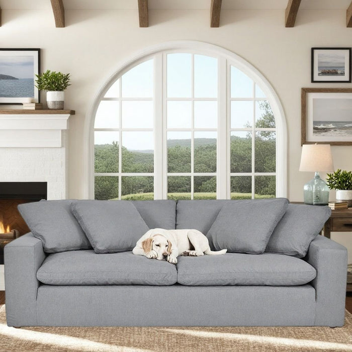 Liberty 96.5" Upholstered Sofa in Slate Gray