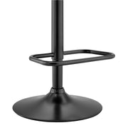 Leland Adjustable Gray Faux Leather and Black Finish Bar Stool - Furniture City (CA)l