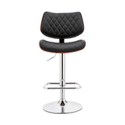Leland Adjustable Black Faux Leather and Chrome Finish Bar Stool - Furniture City (CA)l