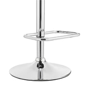Leland Adjustable Black Faux Leather and Chrome Finish Bar Stool - Furniture City (CA)l
