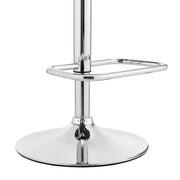 Leland Adjustable Cream Faux Leather and Chrome Finish Bar Stool - Furniture City (CA)l