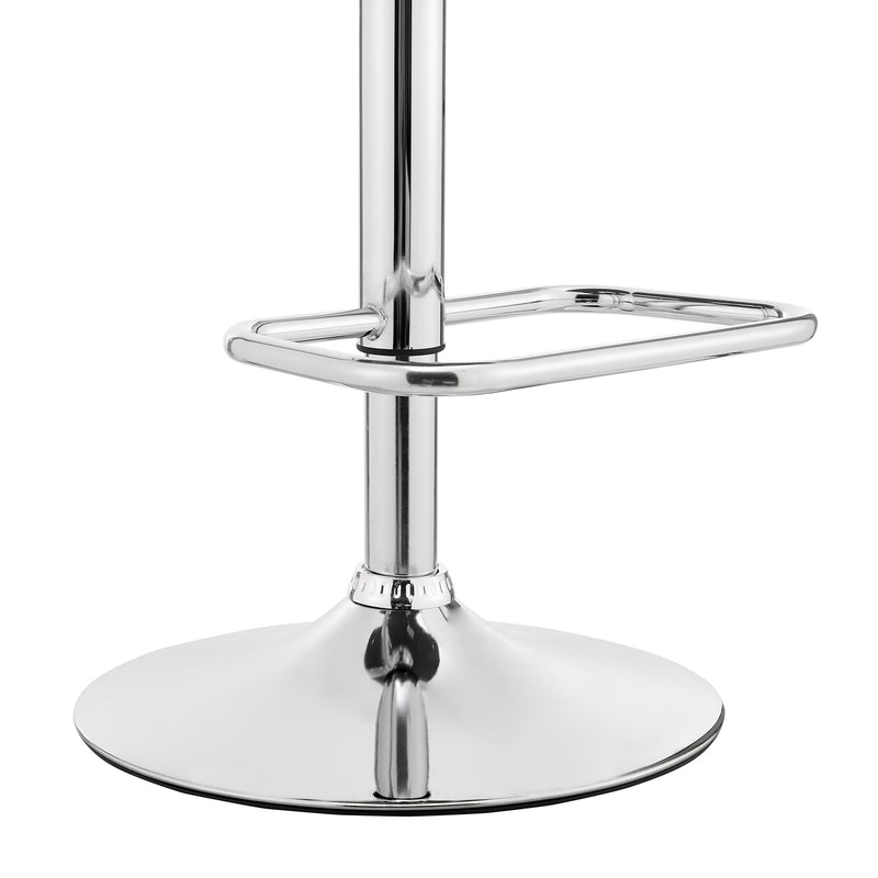 Leland Adjustable Gray Faux Leather and Chrome Finish Bar Stool - Furniture City (CA)l