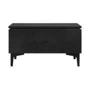 Legend Black Glaze Ash Veneer 1 Drawer Nightstand with Metal Legs - Furniture City (CA)l