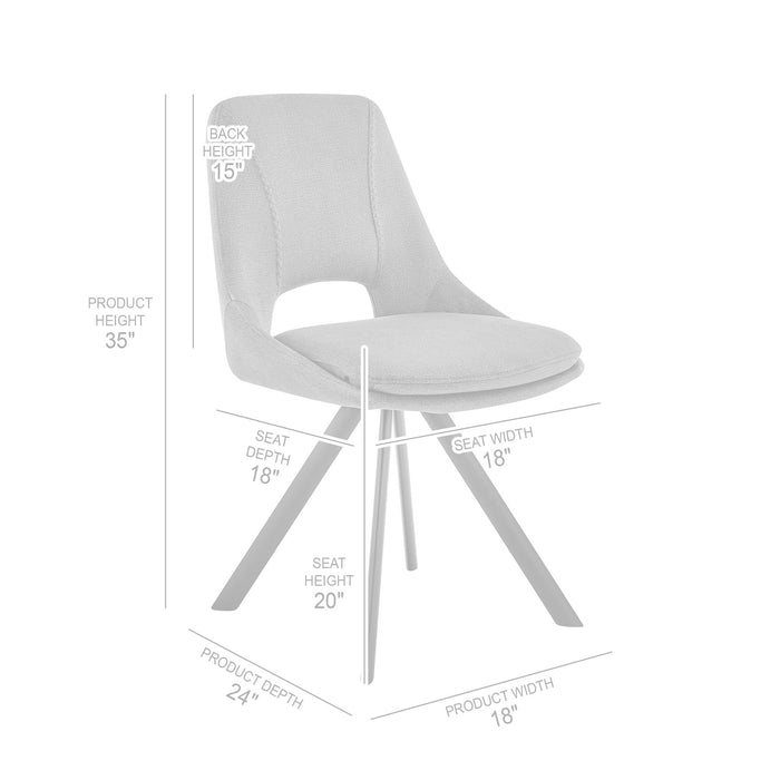 Lexi Dining Room Accent Chair in Blue Velvet and Black Finish - Set of 2