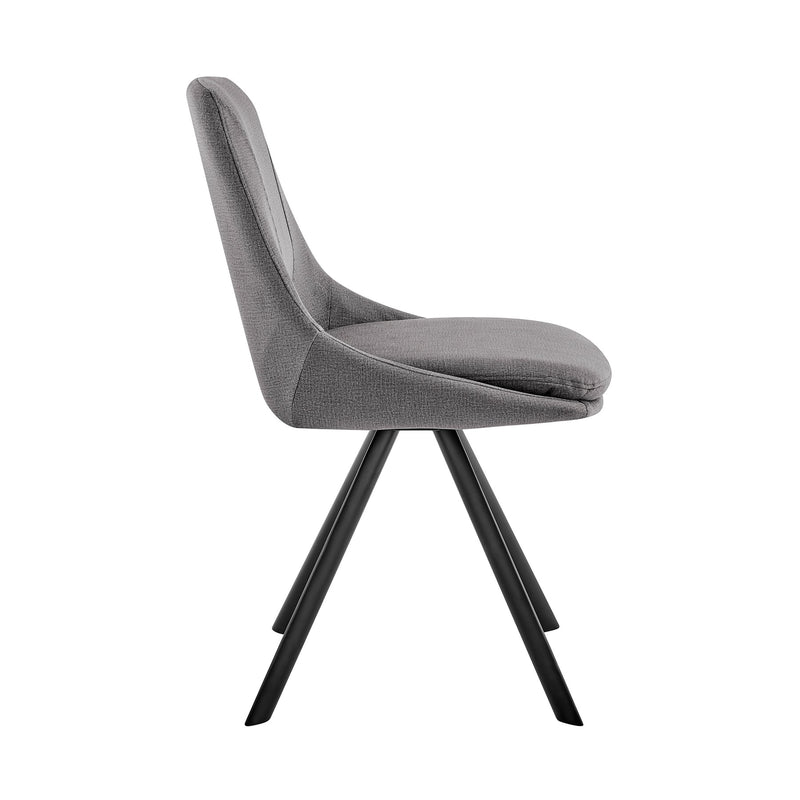 Lexi Dining room Accent Chair in Gray Velvet and Black Finish - Set of 2 - Furniture City (CA)l
