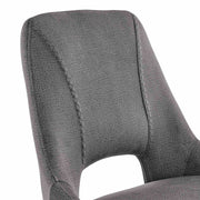 Lexi Dining room Accent Chair in Gray Velvet and Black Finish - Set of 2 - Furniture City (CA)l