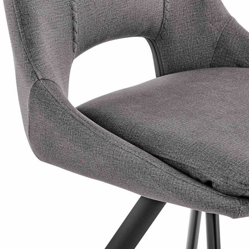 Lexi Dining room Accent Chair in Gray Velvet and Black Finish - Set of 2 - Furniture City (CA)l