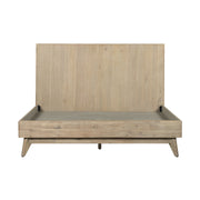 Baly Acacia Mid-Century Gray Sandblast Platform King Bed - Furniture City (CA)l