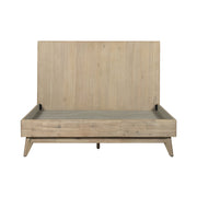 Baly Acacia Mid-Century Gray Sandblast Platform Queen Bed - Furniture City (CA)l