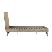 Baly Acacia Mid-Century Gray Sandblast Platform Queen Bed - Furniture City (CA)l