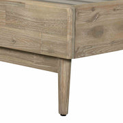 Baly Acacia Mid-Century Gray Sandblast Platform Queen Bed - Furniture City (CA)l