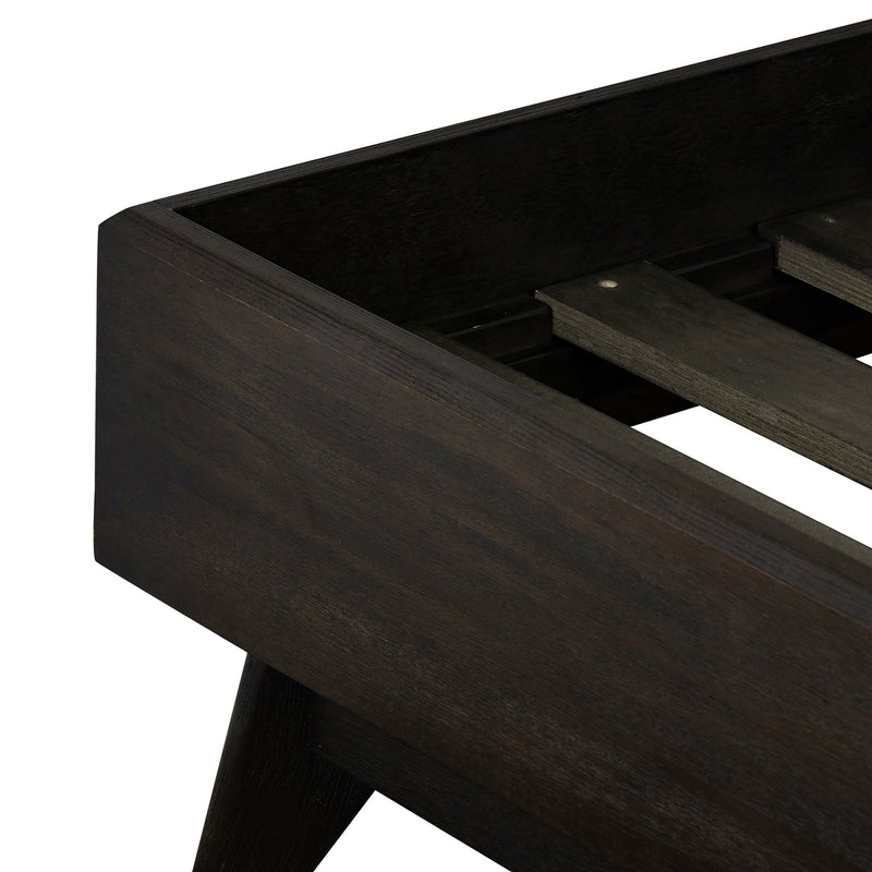 Baly Acacia Mid-Century Platform King Bed - Furniture City (CA)l