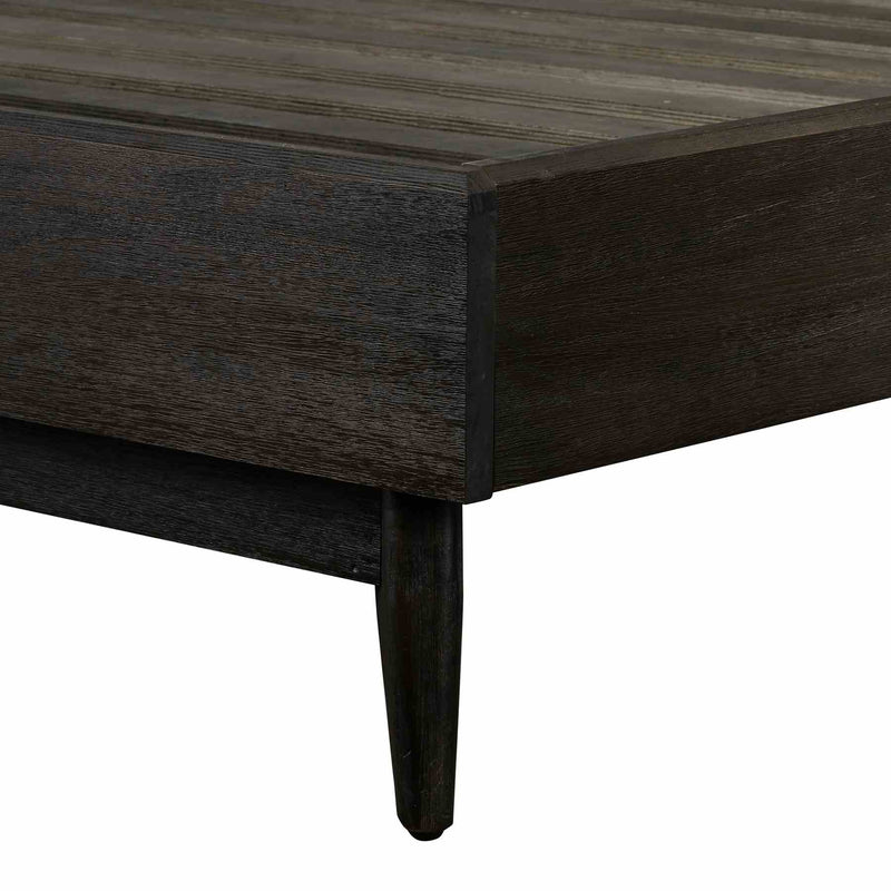 Baly Acacia Mid-Century Platform King Bed - Furniture City (CA)l