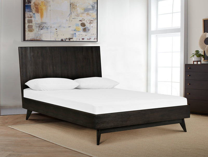 Baly Acacia Mid-Century Platform Queen Bed - Furniture City (CA)l