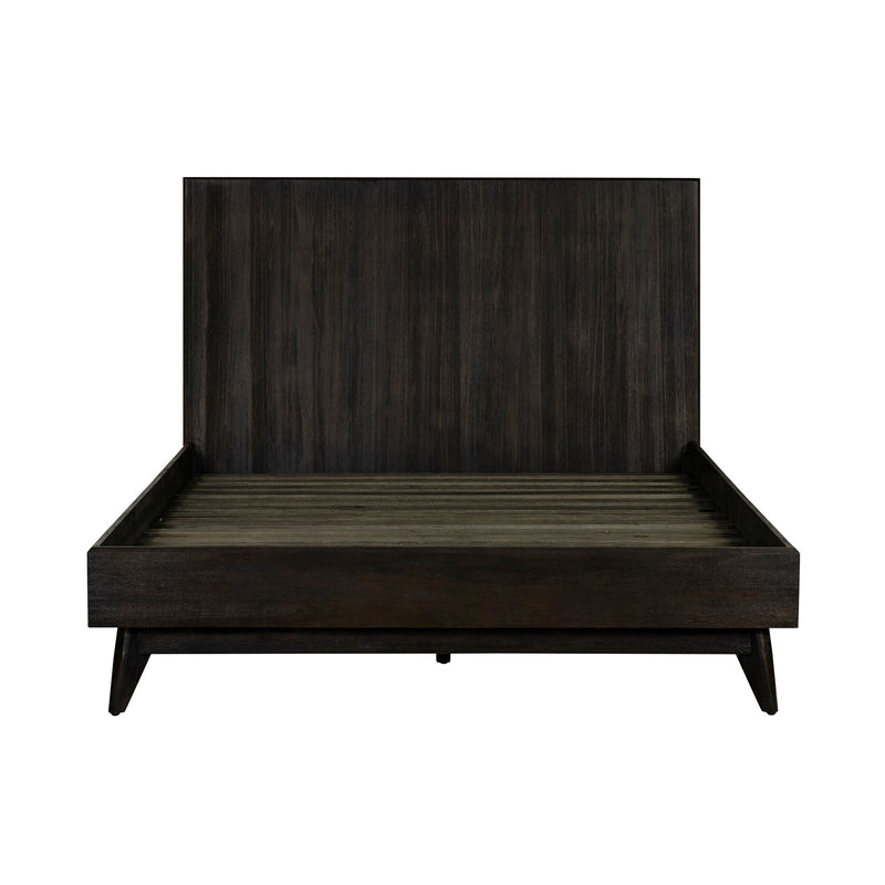 Baly Acacia Mid-Century Platform Queen Bed - Furniture City (CA)l