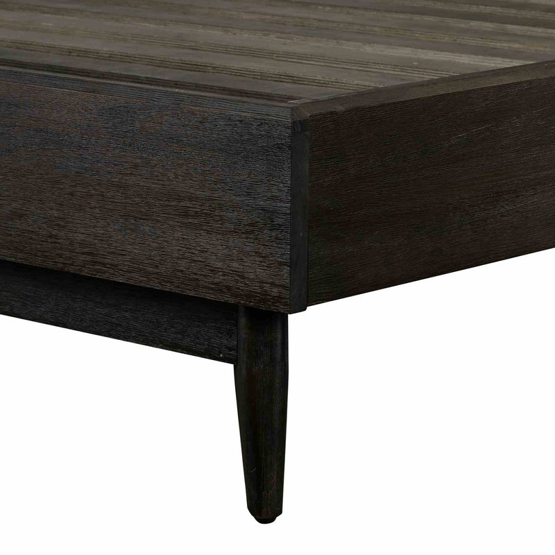 Baly Acacia Mid-Century Platform Queen Bed - Furniture City (CA)l