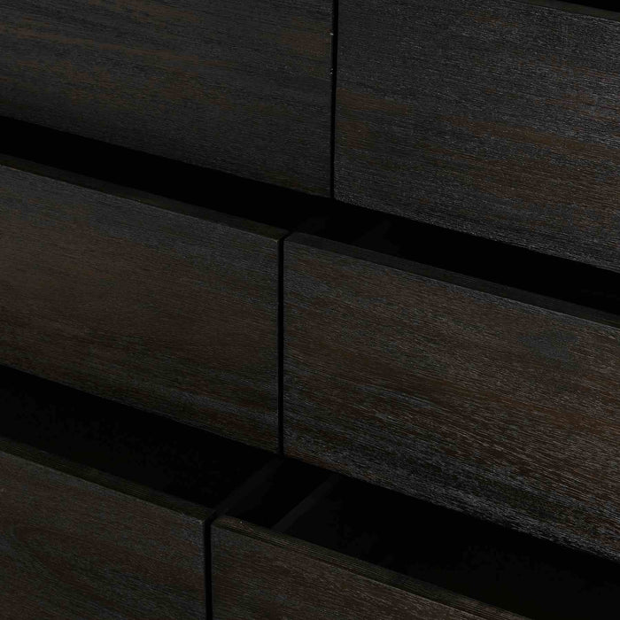 Baly Acacia Mid-Century 6 Drawer Dresser