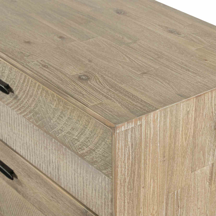 Baly Acacia Mid-Century Gray 6 Drawer Dresser