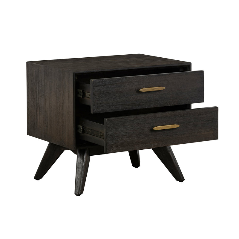 Baly Acacia Mid-Century 2 Drawer Night stand - Furniture City (CA)l