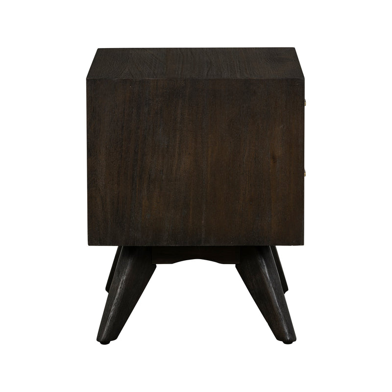 Baly Acacia Mid-Century 2 Drawer Night stand - Furniture City (CA)l