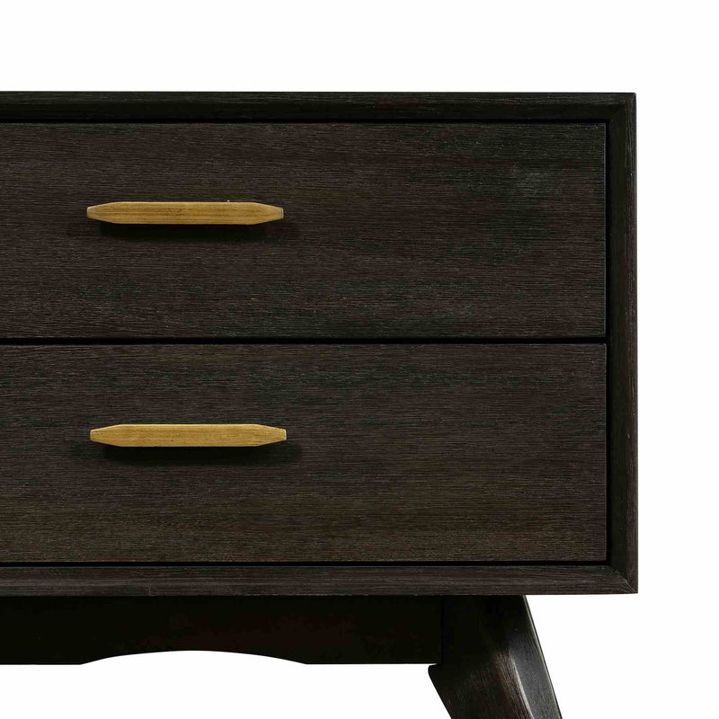 Baly Acacia Mid-Century 2 Drawer Night stand - Furniture City (CA)l