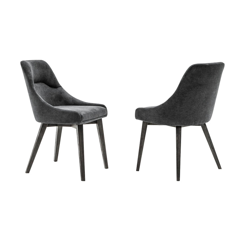 Lileth Charcoal Upholstered Dining Chair - Set of 2 - Furniture City (CA)l