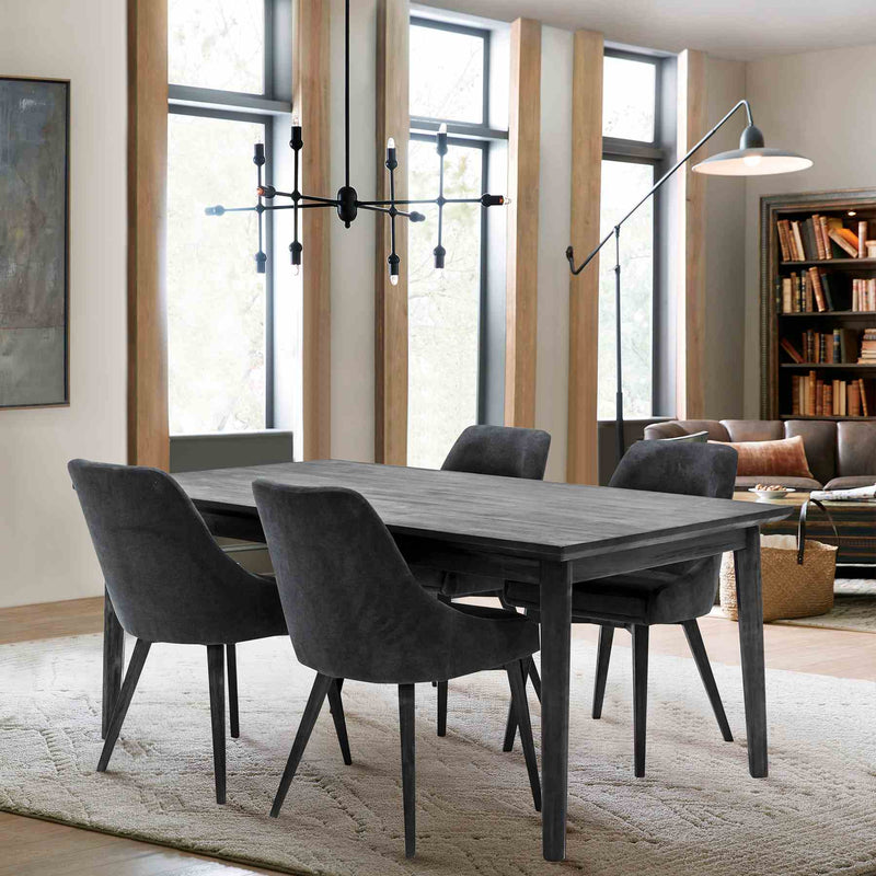 Lileth Charcoal Upholstered Dining Chair - Set of 2 - Furniture City (CA)l