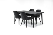 Lileth Charcoal Upholstered Dining Chair - Set of 2 - Furniture City (CA)l