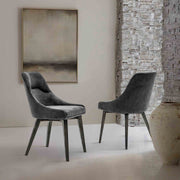 Lileth Charcoal Upholstered Dining Chair - Set of 2 - Furniture City (CA)l