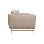 Lilou 77" Beige Fabric Sofa with Antique Brass Metal Legs - Furniture City (CA)l