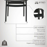 Lima Gray Upholstered Wood Dining Chairs in Black Finish - Set of 2 - Furniture City (CA)l