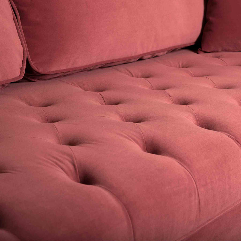 Lenox Pink Velvet Modern Sofa with Brass Legs - Furniture City (CA)l