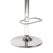 London Cream Faux Leather Adjustable Height Swivel Walnut Wood and Chrome Bar Stool - Furniture City (CA)l