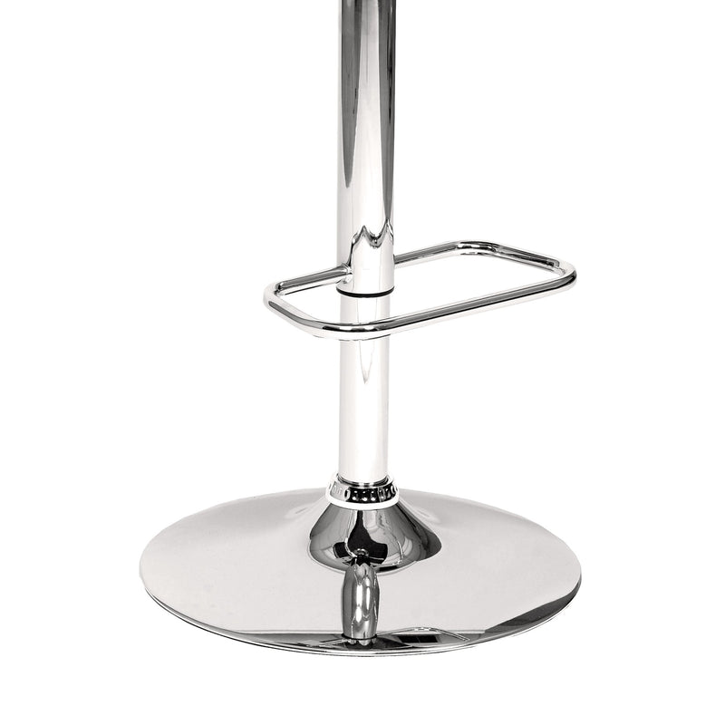 London Cream Faux Leather Adjustable Height Swivel Walnut Wood and Chrome Bar Stool - Furniture City (CA)l