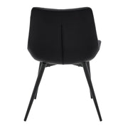 Loralie Black Faux Leather and Black Metal Dining Chairs - Set of 2 - Furniture City (CA)l