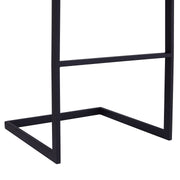 Lucas Contemporary 30" Bar Height Barstool in Black Powder Coated Finish and Gray Faux Leather - Furniture City (CA)l