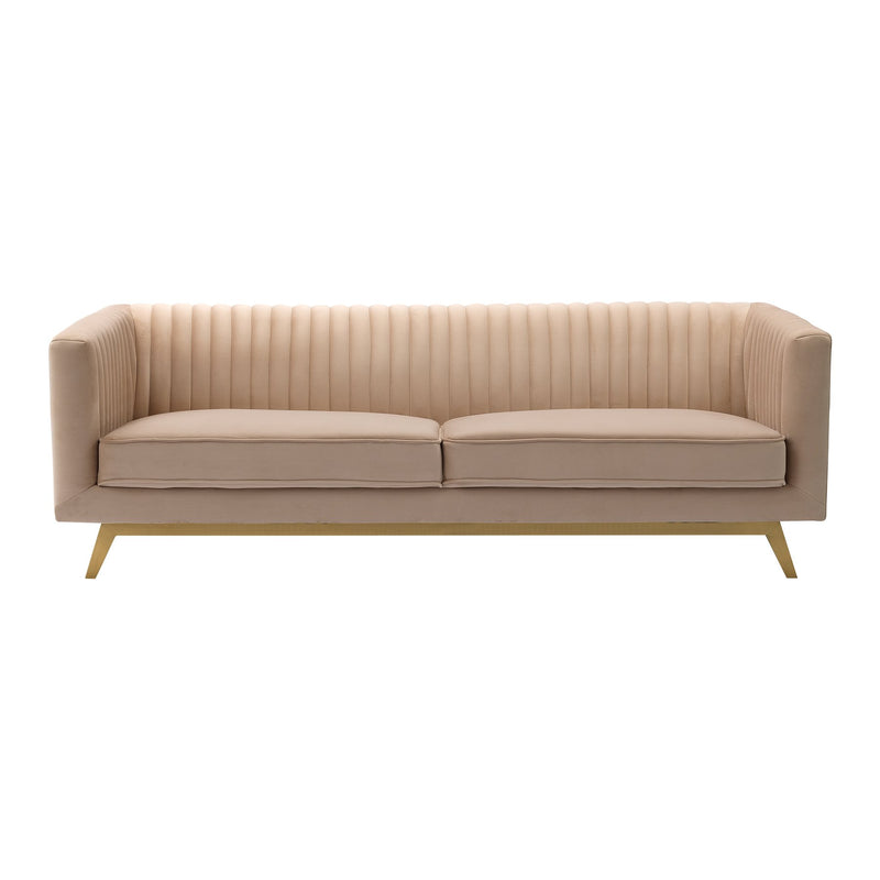 Liv Modern Beige Velvet Sofa - Furniture City (CA)l