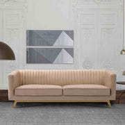Liv Modern Beige Velvet Sofa - Furniture City (CA)l