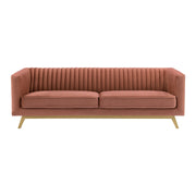 Liv Modern Blush Velvet Sofa - Furniture City (CA)l