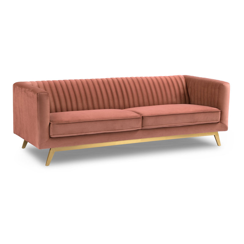 Liv Modern Blush Velvet Sofa - Furniture City (CA)l