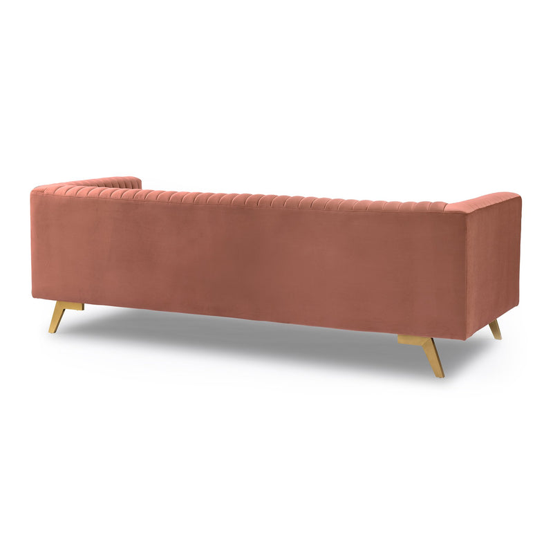 Liv Modern Blush Velvet Sofa - Furniture City (CA)l