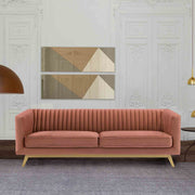 Liv Modern Blush Velvet Sofa - Furniture City (CA)l