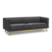 Liv Modern Dark Gray Velvet Sofa - Furniture City (CA)l